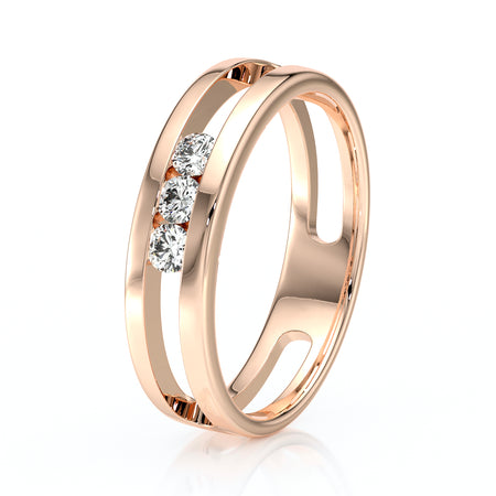 Bague trilogie diamant Premier Pas - 2