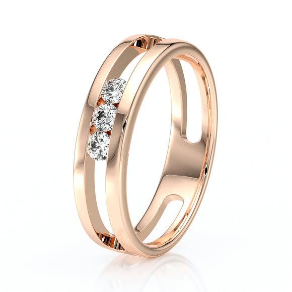 Bague trilogie diamant Premier Pas - 2