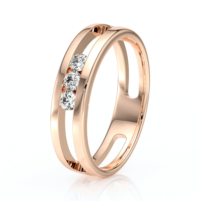 Bague trilogie diamant Premier Pas - 2