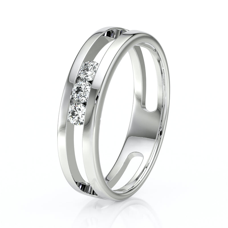 Bague trilogie diamant Premier Pas - 2