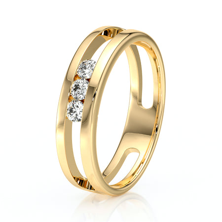 Bague trilogie diamant Premier Pas - 2