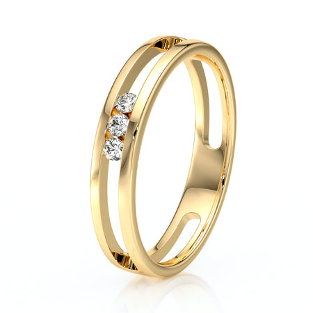 Bague trilogie diamant Premier Pas - 3