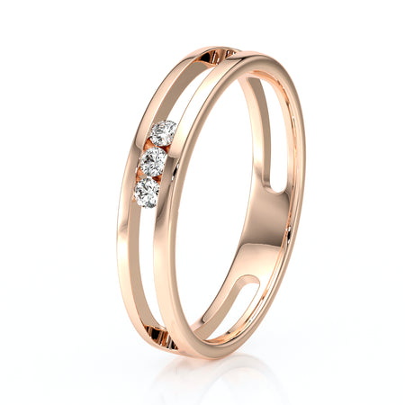 Bague trilogie diamant Premier Pas - 3