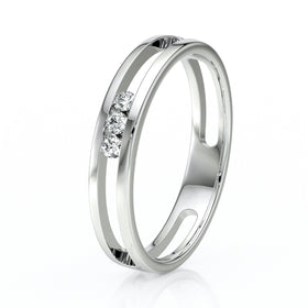 Bague trilogie diamant Premier Pas - 3