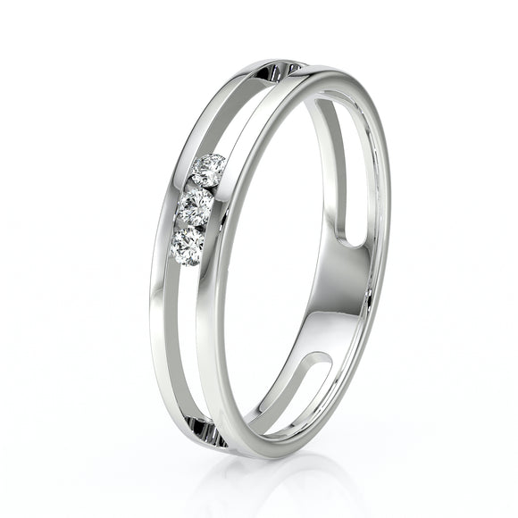 Bague trilogie diamant Premier Pas - 3