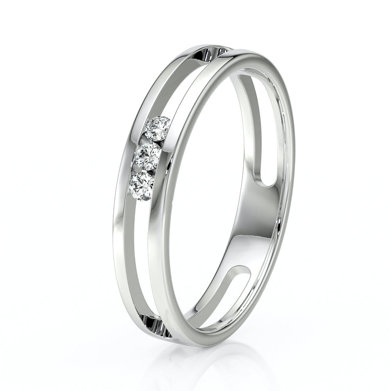 Bague trilogie diamant Premier Pas - 3