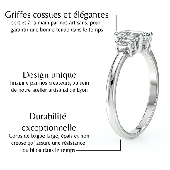 Bague trilogie diamant Premier Pas - 5