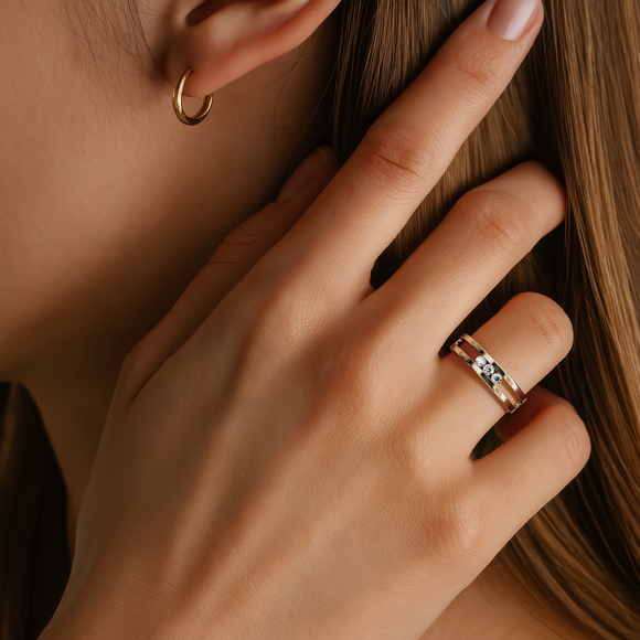 Bague trilogie diamant Premier Pas - 2