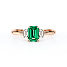 Bague trilogie émeraude et diamant Premier Pas - 5