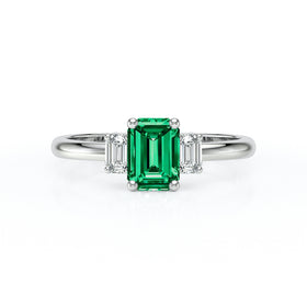 Bague trilogie émeraude et diamant Premier Pas - 5