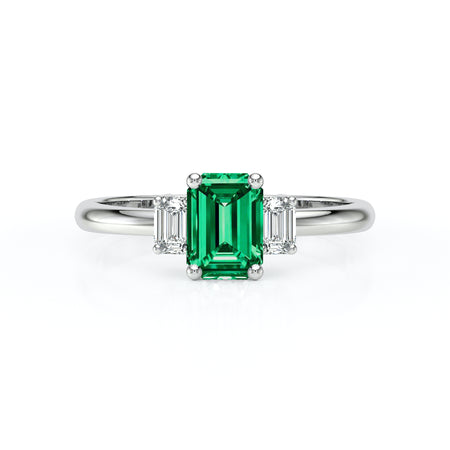 Bague trilogie émeraude et diamant Premier Pas - 5
