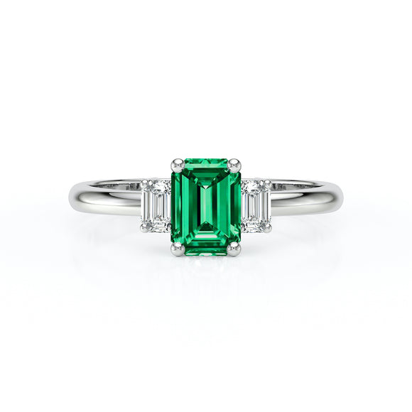 Bague trilogie émeraude et diamant Premier Pas - 5