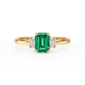 Bague trilogie émeraude et diamant Premier Pas - 5
