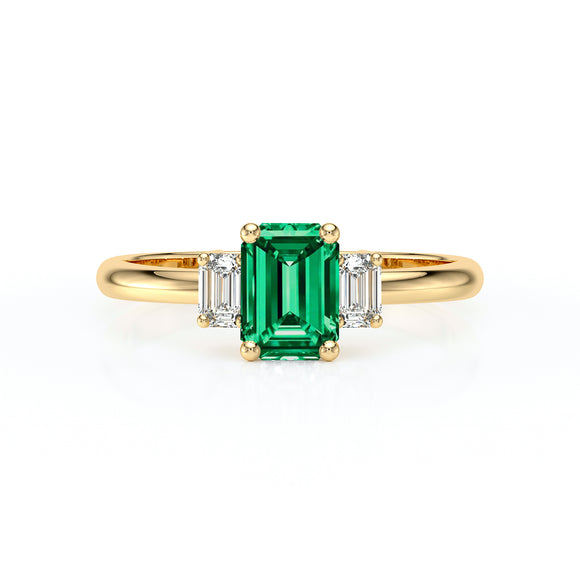 Bague trilogie émeraude et diamant Premier Pas - 5