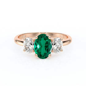 Bague trilogie émeraude et diamant Premier Pas - 6
