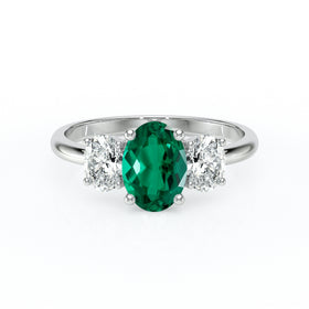 Bague trilogie émeraude et diamant Premier Pas - 6
