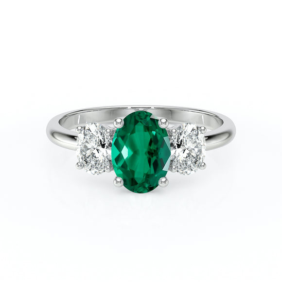 Bague trilogie émeraude et diamant Premier Pas - 6