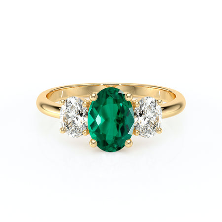 Bague trilogie émeraude et diamant Premier Pas - 6