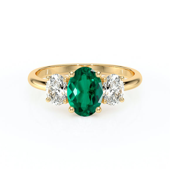 Bague trilogie émeraude et diamant Premier Pas - 6