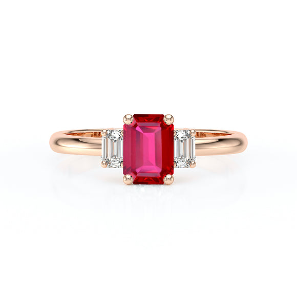 Bague trilogie rubis et diamant Premier Pas - 5