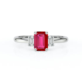 Bague trilogie rubis et diamant Premier Pas - 5
