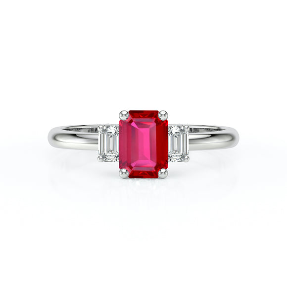 Bague trilogie rubis et diamant Premier Pas - 5