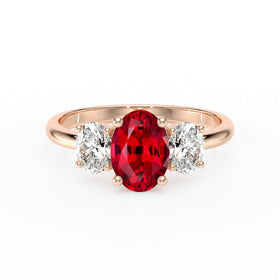 Bague trilogie rubis et diamant Premier Pas - 6