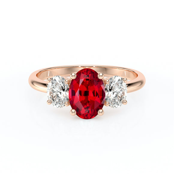 Bague trilogie rubis et diamant Premier Pas - 6
