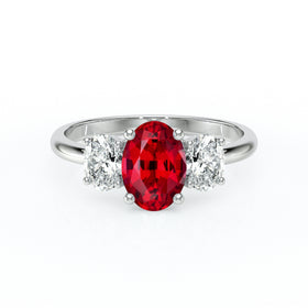 Bague trilogie rubis et diamant Premier Pas - 6