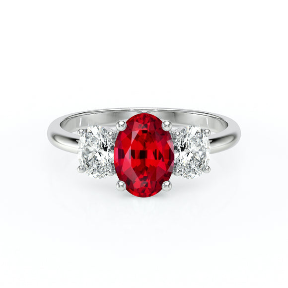 Bague trilogie rubis et diamant Premier Pas - 6