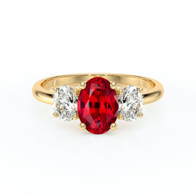 Bague trilogie rubis et diamant Premier Pas - 6