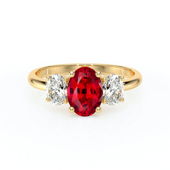 Bague trilogie rubis et diamant Premier Pas - 6