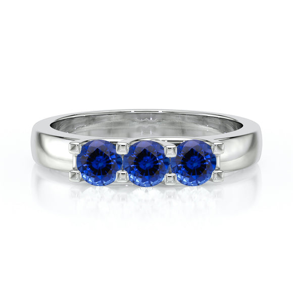 Bague trilogie saphir Coucher de Soleil - 2