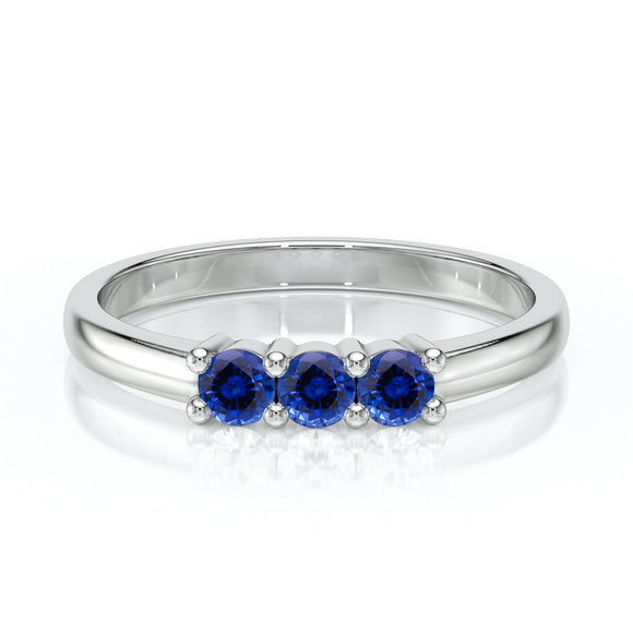 Bague trilogie saphir Coucher de Soleil - 3
