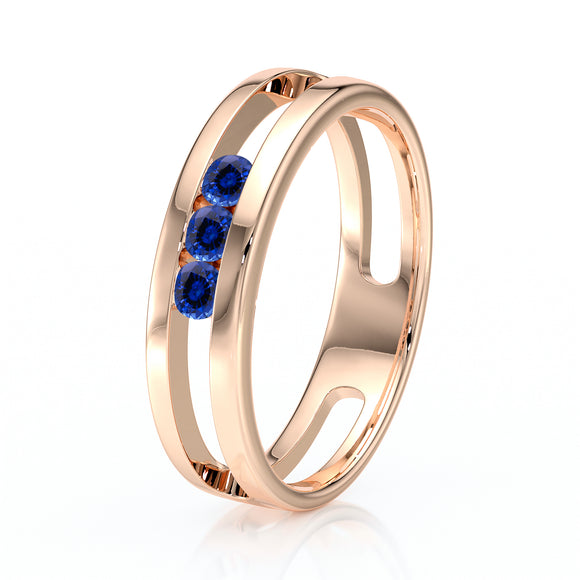 Bague trilogie saphir Premier Pas - 2