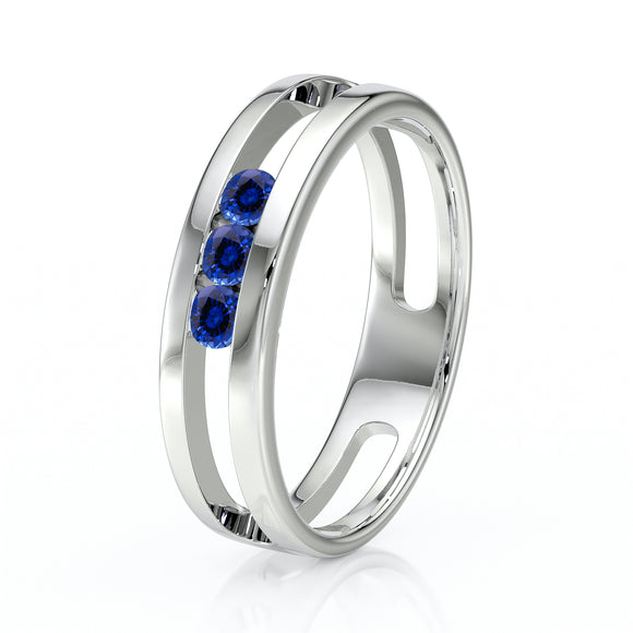 Bague trilogie saphir Premier Pas - 2