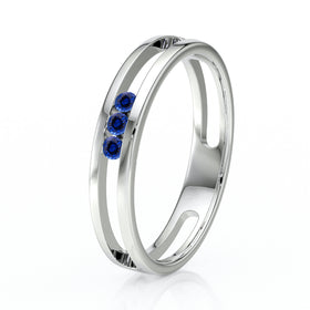 Bague trilogie saphir Premier Pas - 3