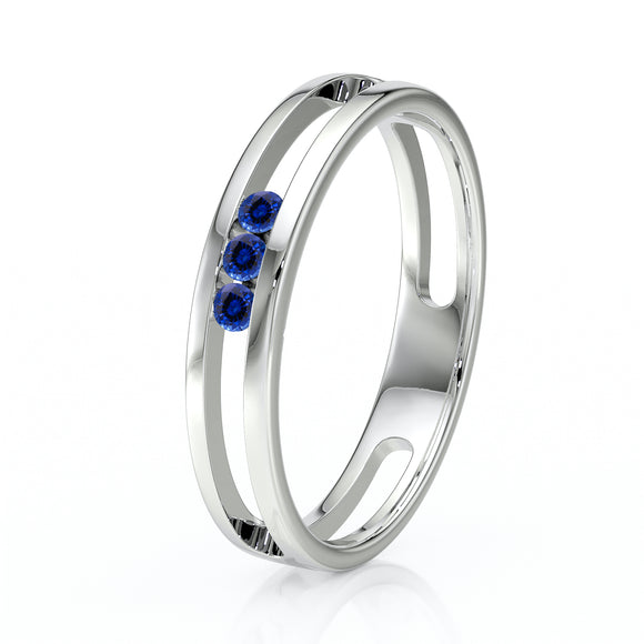 Bague trilogie saphir Premier Pas - 3