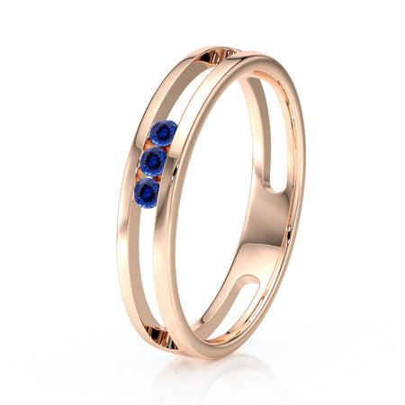 Bague trilogie saphir Premier Pas - 3