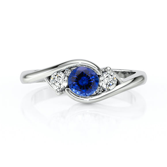 Bague trilogie saphir et diamant Premier Pas - 1