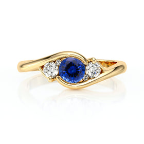 Bague trilogie saphir et diamant Premier Pas - 1