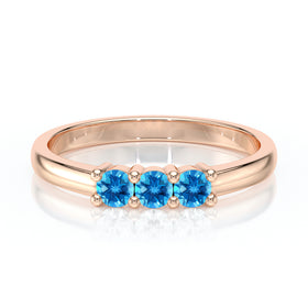 Bague trilogie topaze Coucher de Soleil - 3