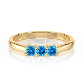 Bague trilogie topaze Coucher de Soleil - 3