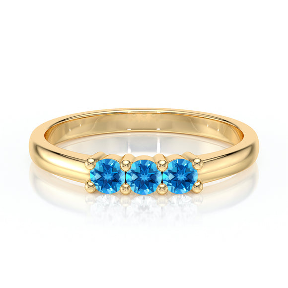 Bague trilogie topaze Coucher de Soleil - 3