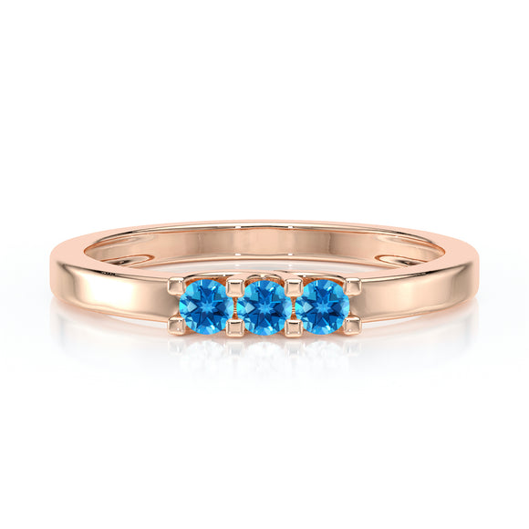 Bague trilogie topaze Coucher de Soleil - 4
