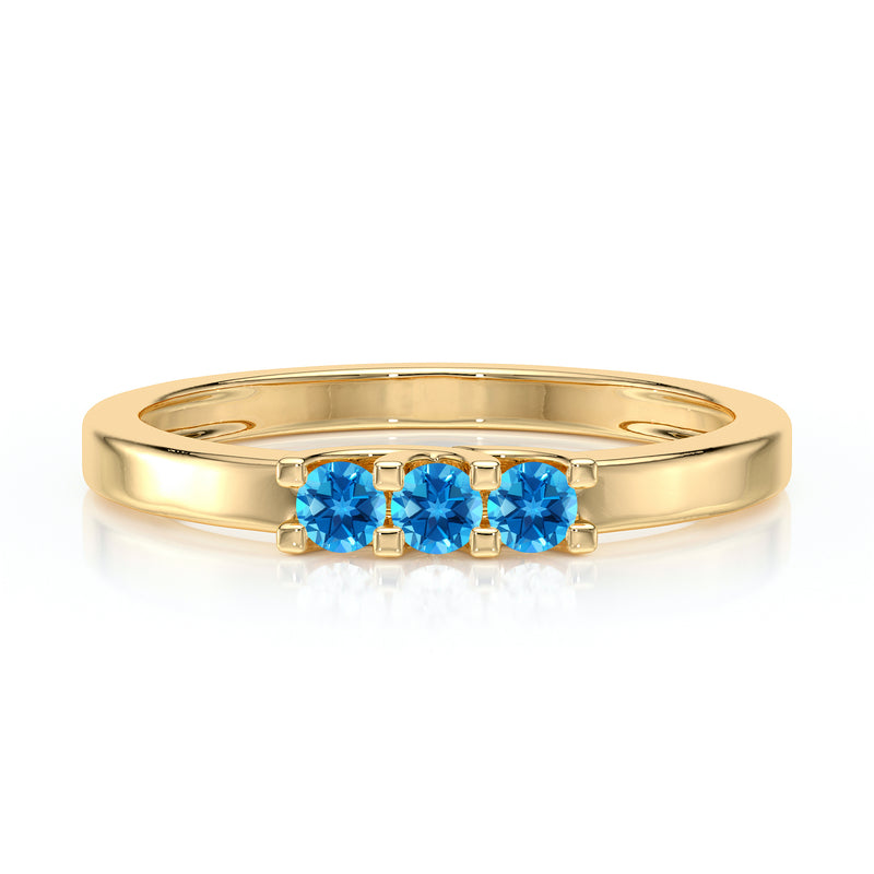 Bague trilogie topaze Coucher de Soleil - 4