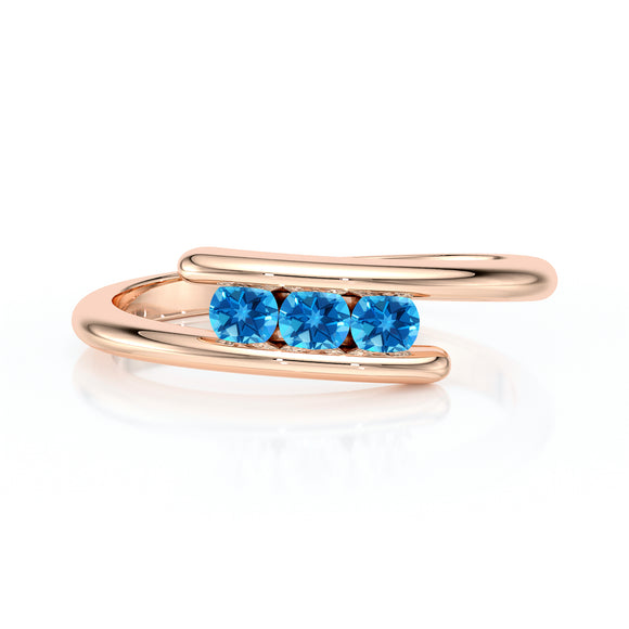 Bague trilogie topaze Main dans la Main - 2