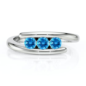 Bague trilogie topaze Main dans la Main - 5