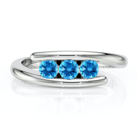 Bague trilogie topaze Main dans la Main - 5