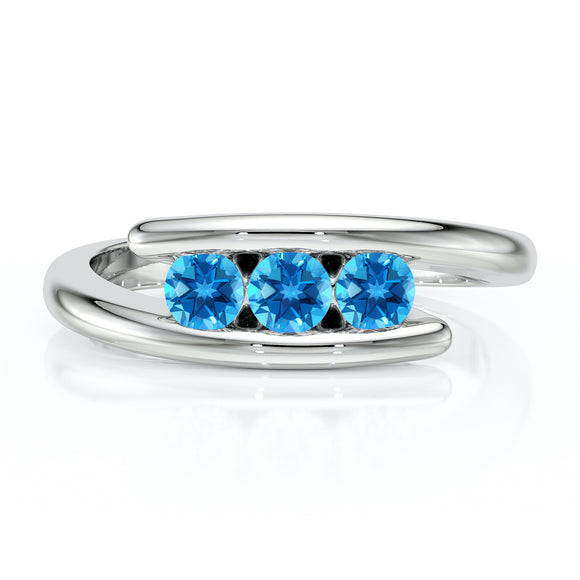 Bague trilogie topaze Main dans la Main - 5
